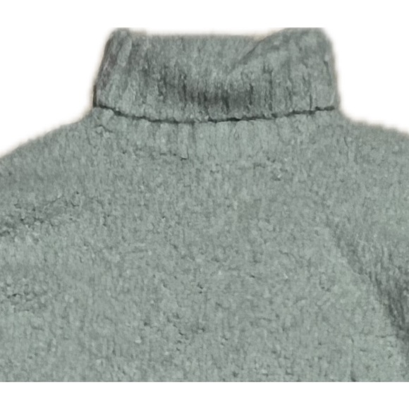 💥Women’s Green Turtleneck Sweater Pockets Top Shirt Cardigan Jacket Coat Small - Picture 2 of 8